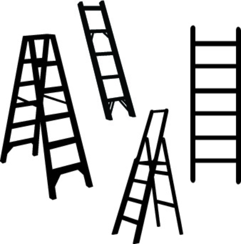 梯子剪影图孤立的标志符号梯子矢量标志梯子平面设计风格用于移动和网页设计的现代阶梯矢量象形文字